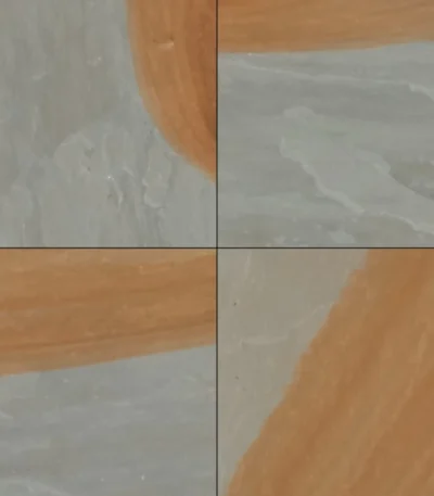 Two Tone Sandstone paving tiles with natural finish