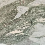 Valley Green Marble slab with natural green swirls