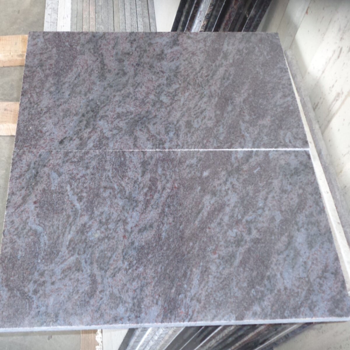 Vizag Blue Granite Slab with Blue-Grey Swirls