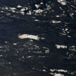 Wave Black Granite Slab with White Veins