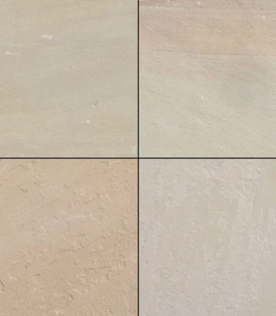 Yellow Mint Sandstone tiles with riven finish for outdoor paving