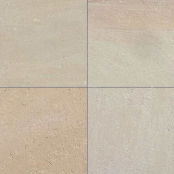 Yellow Mint Sandstone tiles with riven finish for outdoor paving
