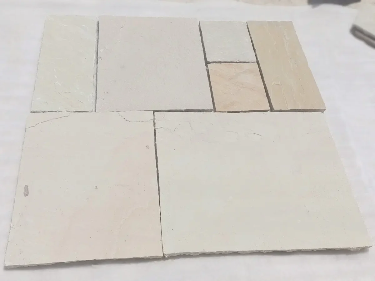 Tinted Mint Sandstone slabs for patios and pool surrounds