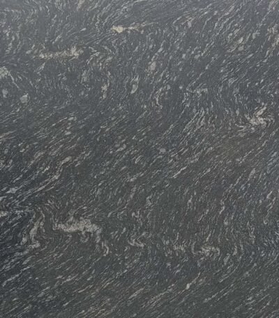 Zebra Black Granite Slab with Bold Veins