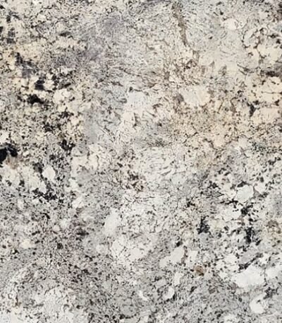 Polished Alaska White Granite Slab with Natural Veins