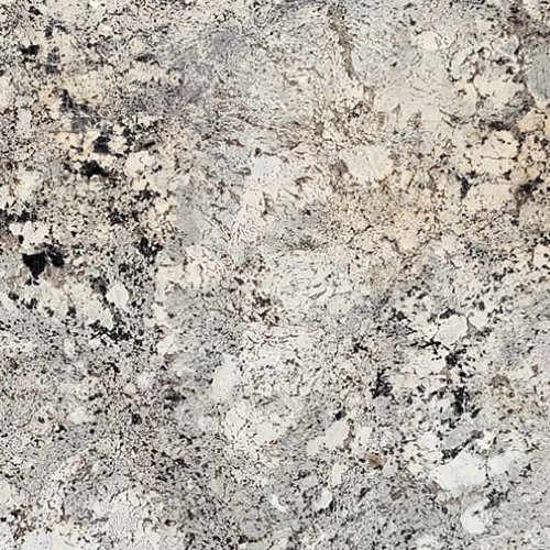 Polished Alaska White Granite Slab with Natural Veins