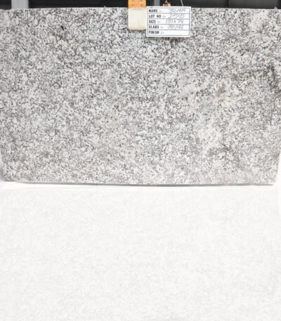 Polished Bianco White Granite slab with grey speckles