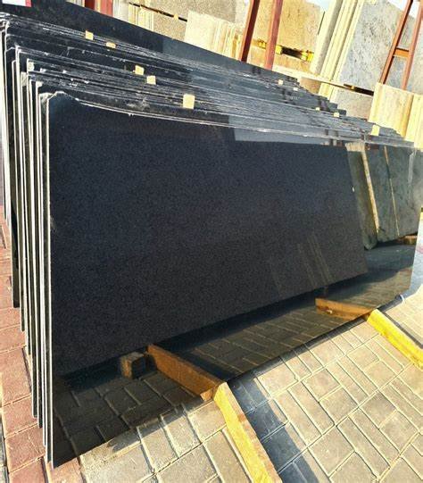 Polished Black Premium Granite Slab