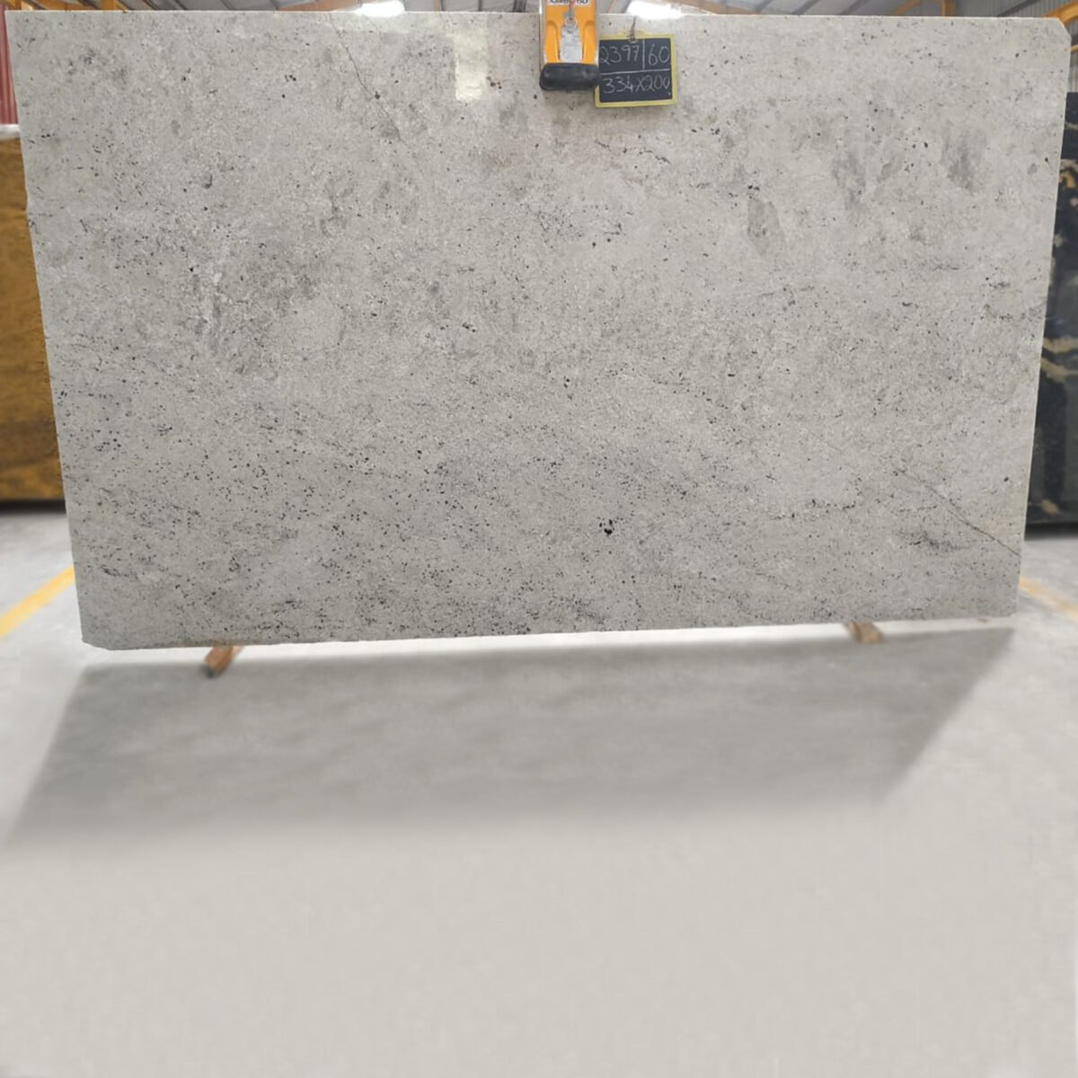 Colonial White Granite Slab with Grey and Black Specks